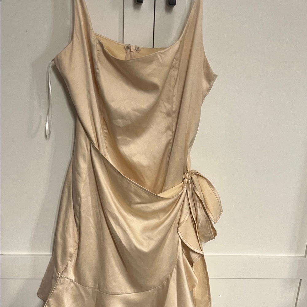 Princess Polly Asymmetrical Cream Dress